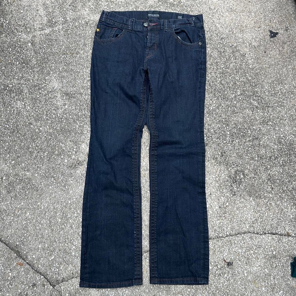 Mek Denim Moscow Straight dark wash bootcut jeans Size 34x34